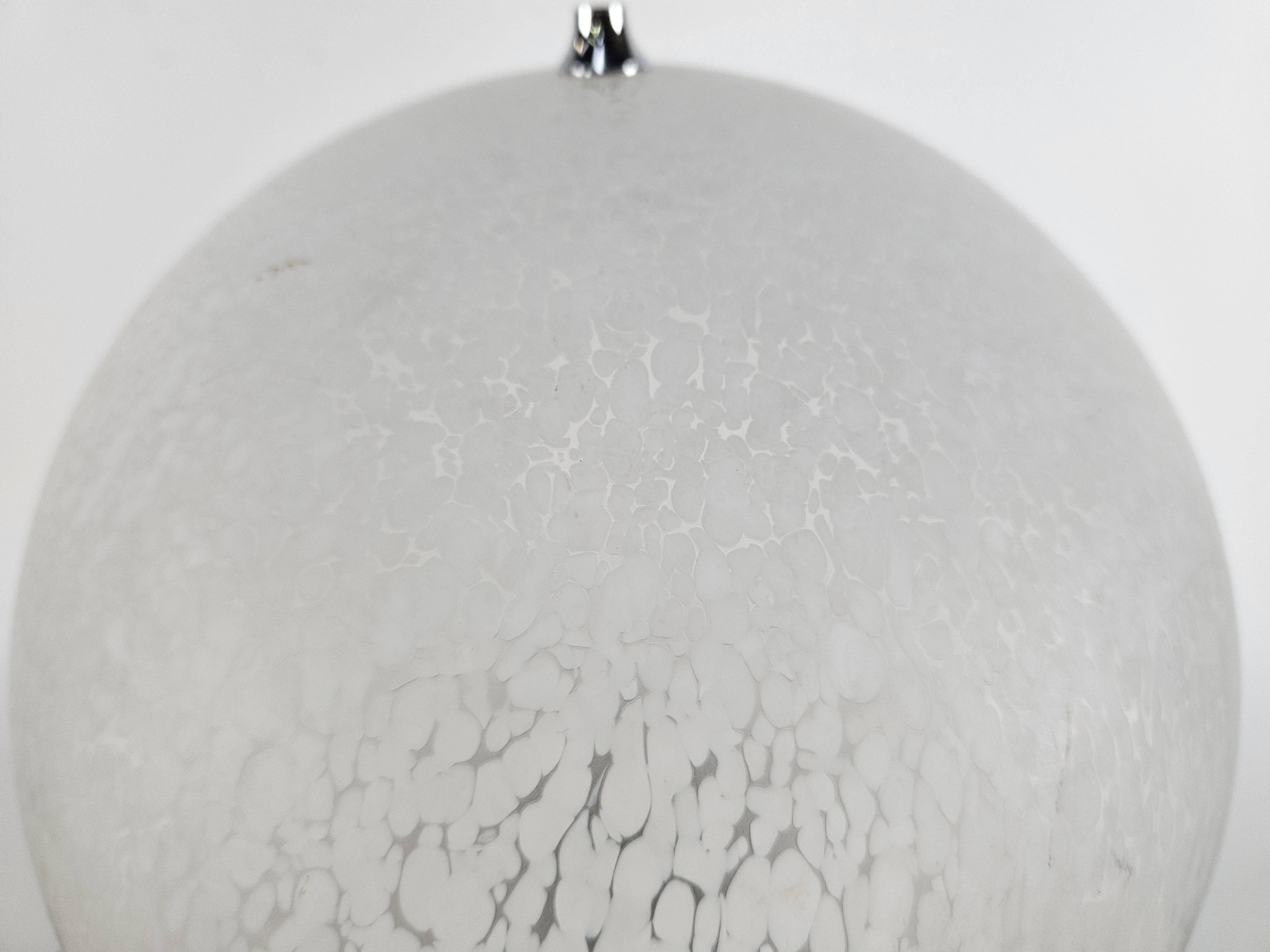 Lampe de table 2 feux en verre de Murano, 1970