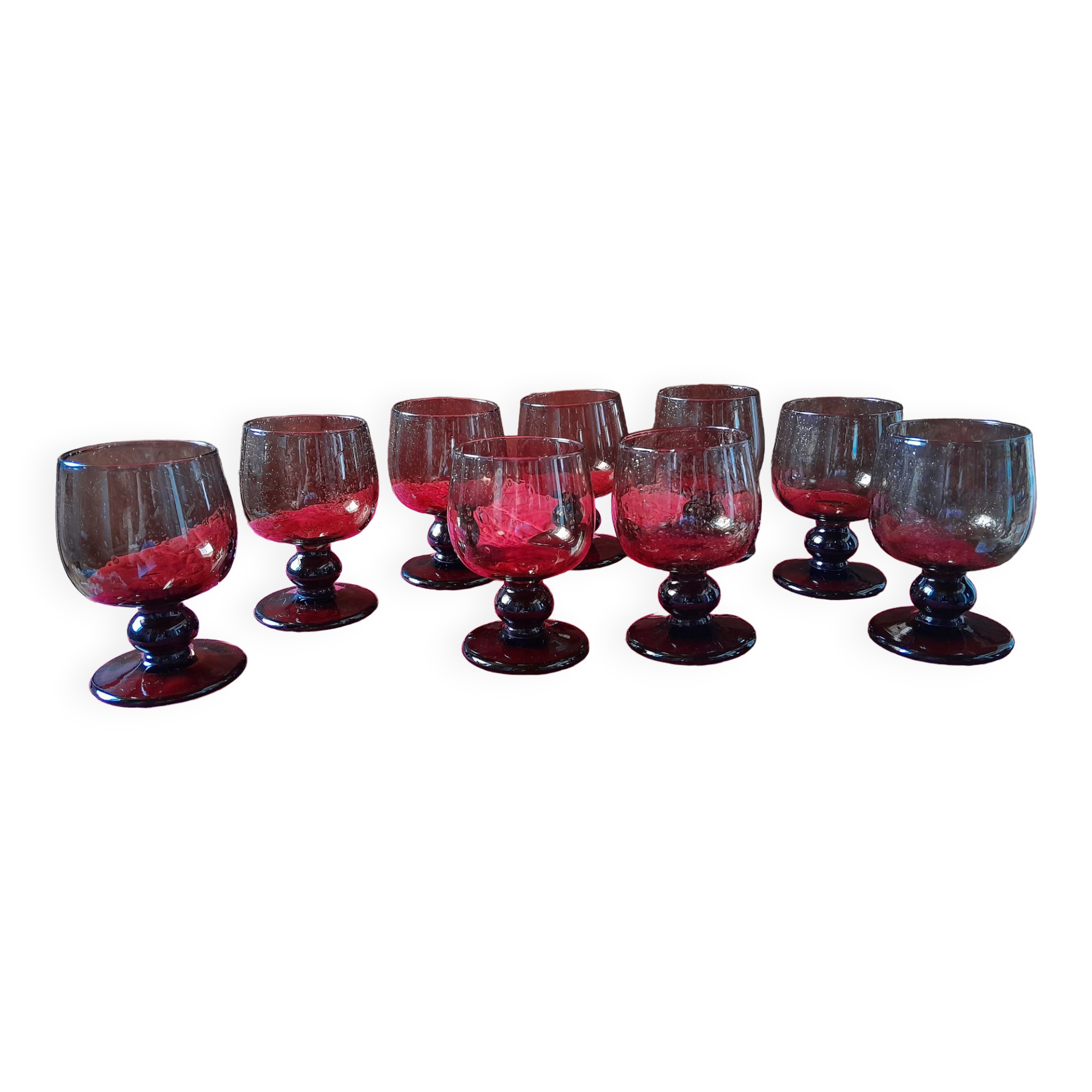 Blown bubble glasses Glassware Biot