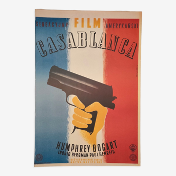 Affiche Casablanca, Eryk Lipinsky, H. Bogart - Reprint 2006 de l'affiche de 1947