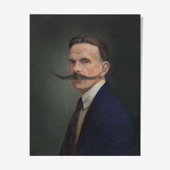 Old portrait - series "Les moustachus"
