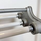 Grey Industrial Hanging Tube Light from Polam Gdansk, 1970s