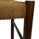 Vintage chair from the 70s minimalist design in wood and paper cord