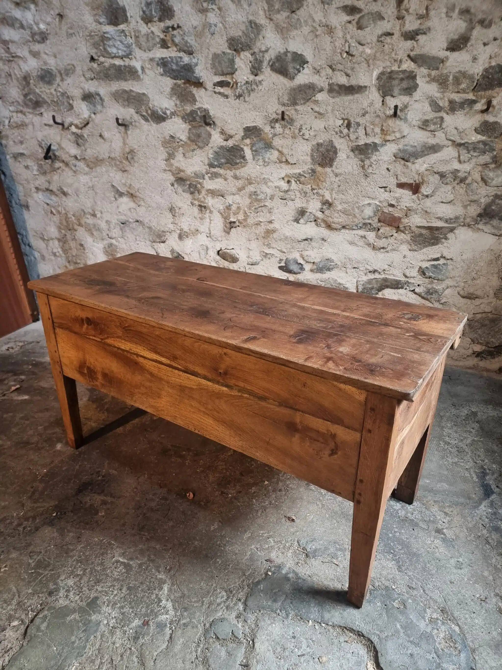 Old oak storage chest or flour bin