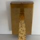 Double opal glass and heavy brass, large minimalist cinema wall light, 1960s, Germany