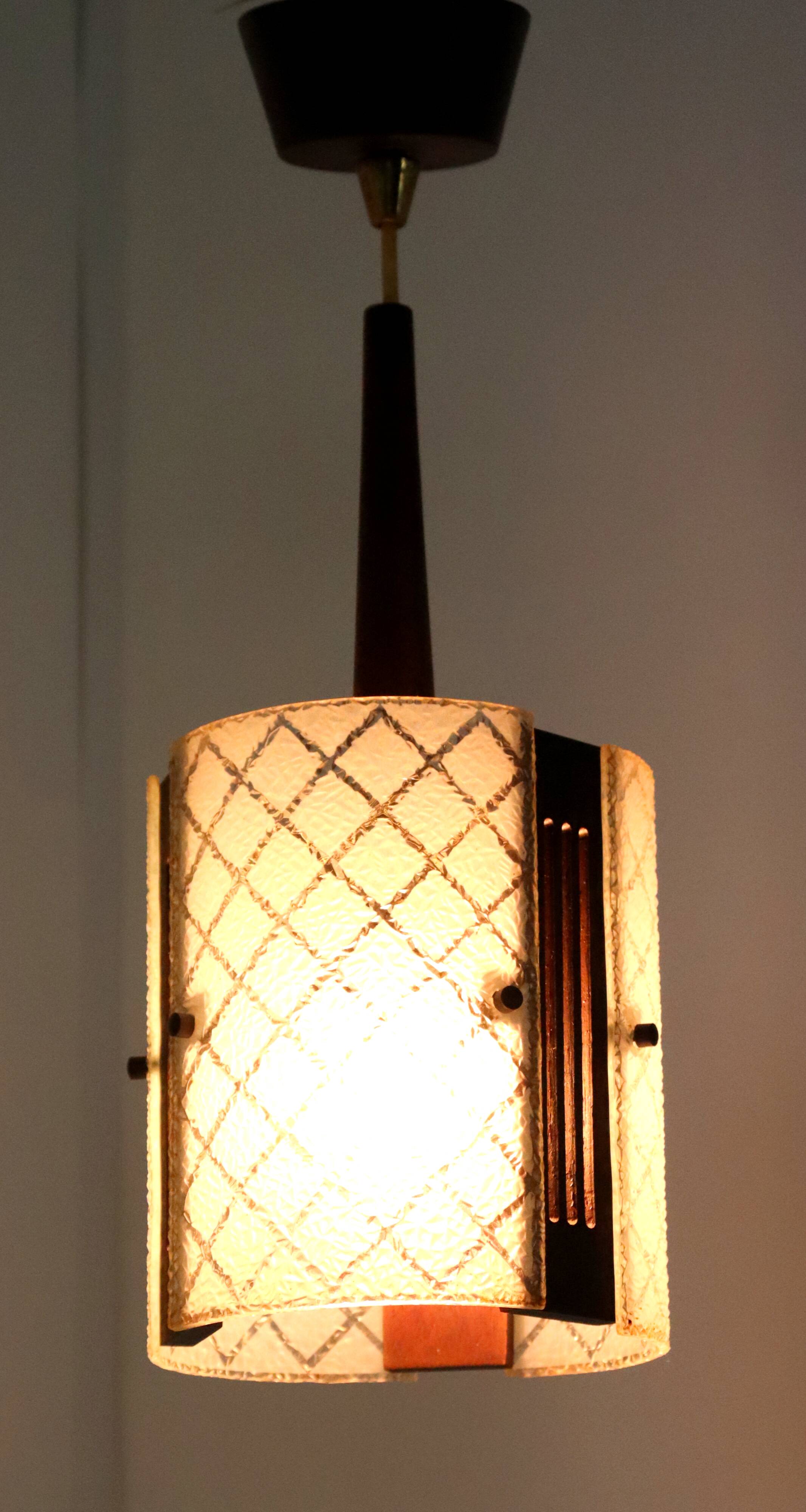 vintage  Glazen hanglamp 'Meerhoven'