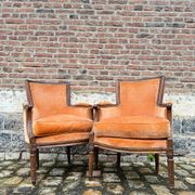 Pair Of Bergères Trapeze Backrest In Walnut Louis XVI XVIII Eme Century