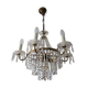 Old hot air balloon chandelier with crystal and bronze grapevines 9 fires