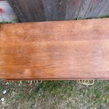 Ancienne Commode Bois 3 Tiroirs Années 70 Pieds Compas Vintage #B773