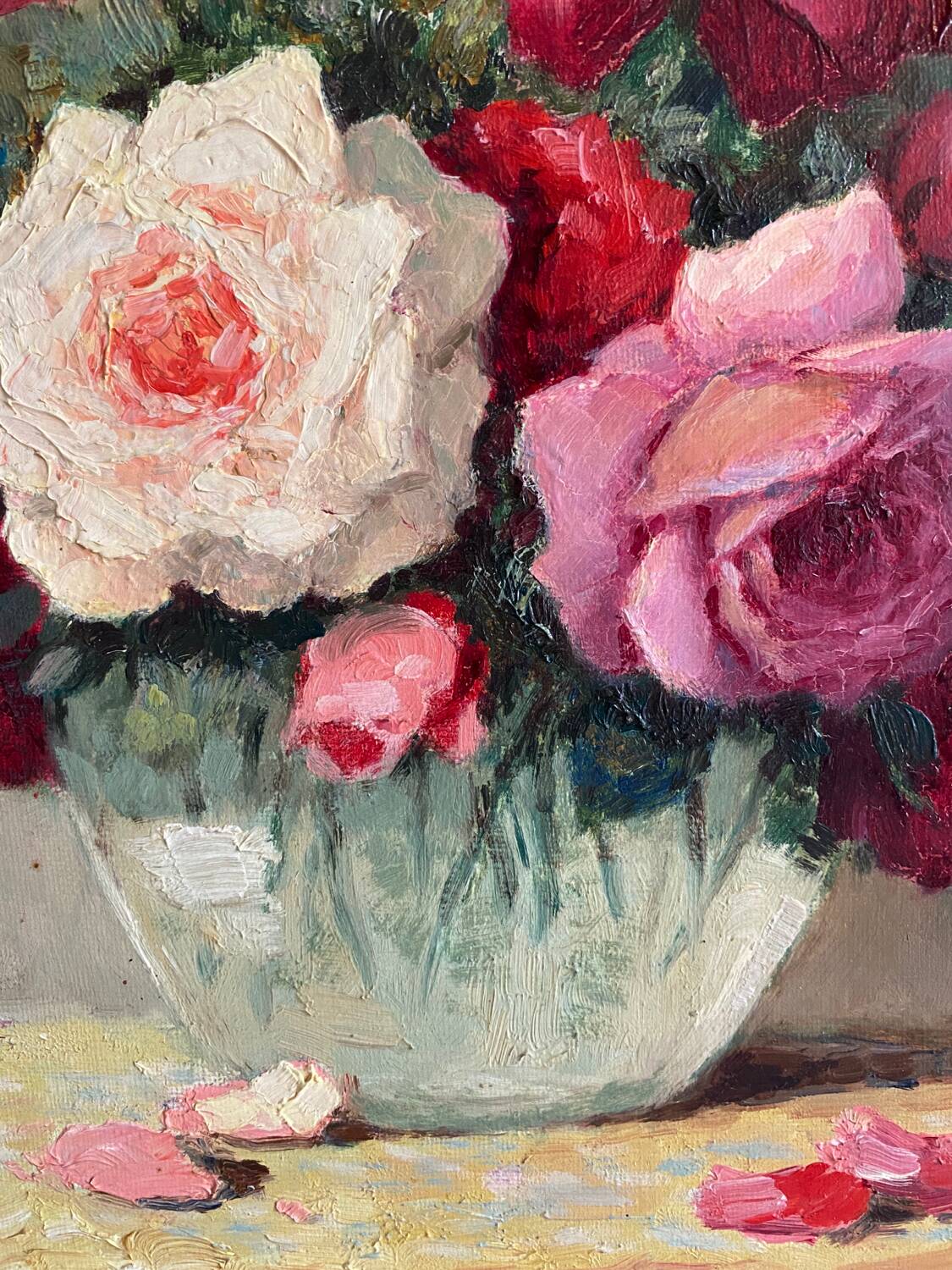 Painting bouquet of roses