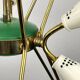 Metal chandelier mid-century modernist by Stilnovo, 1970s