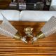Pair of double sconces in brass 1950
