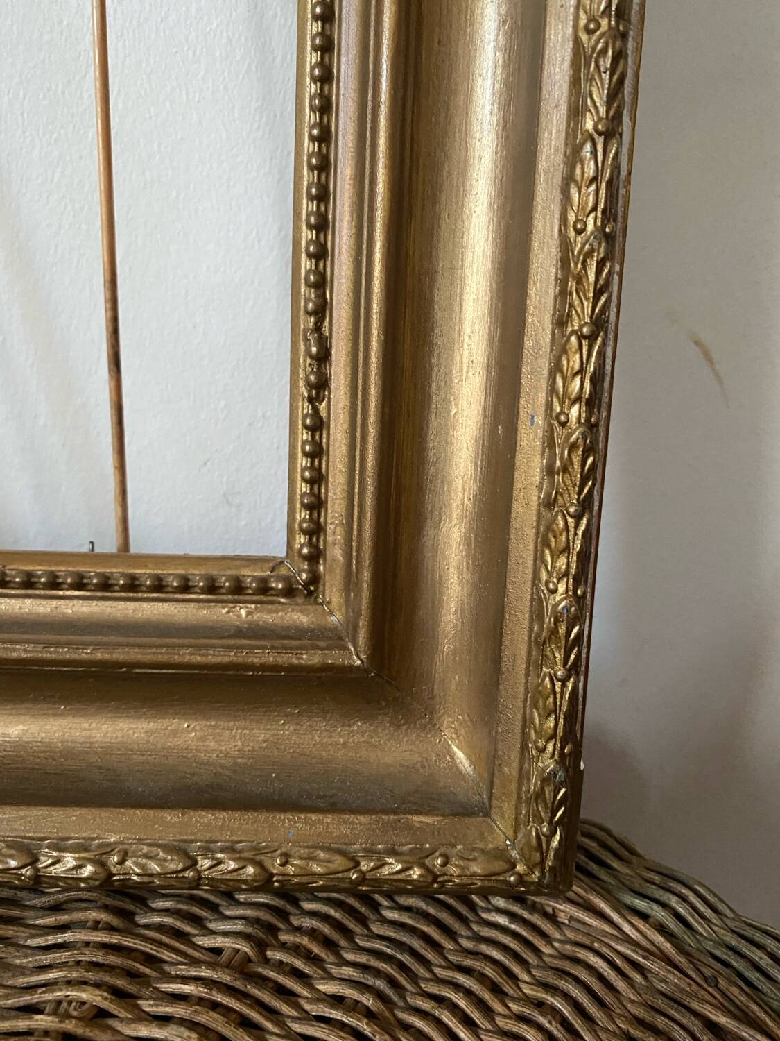 Old gilded wood frame.