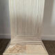 Console vintage en travertin, bois et verre