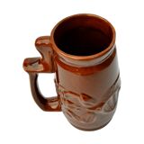 Ceramic brown mug, SPiLA Bolesławiec, Poland, 1970s.