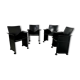 Lot 4 old armchairs "Korium" by Tito Agnoli for Matteo Grassi 1980