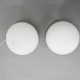 Set of Two Glass Table Lamps, 1970s