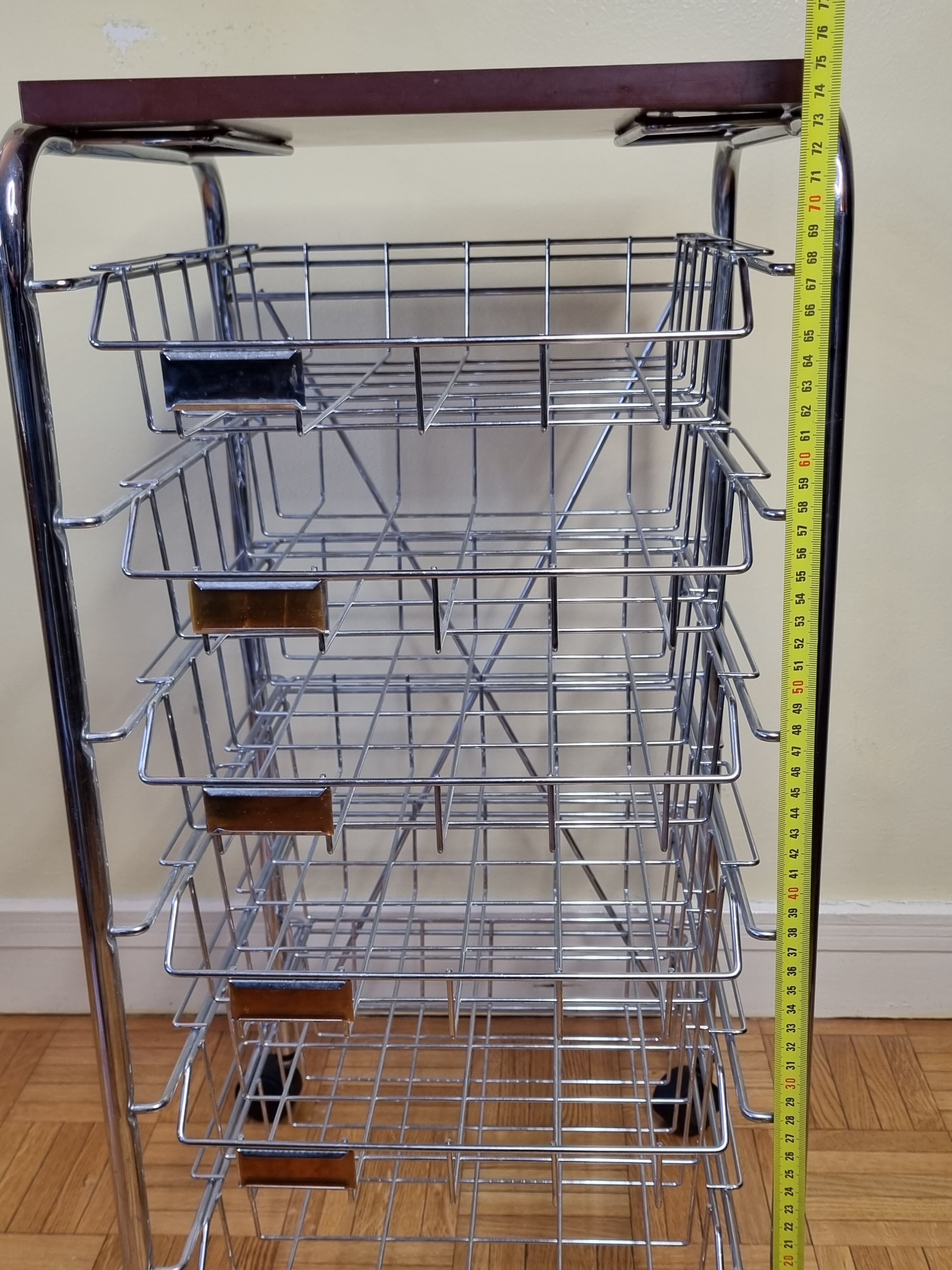 Metal storage locker vintage trolley 70s-80s