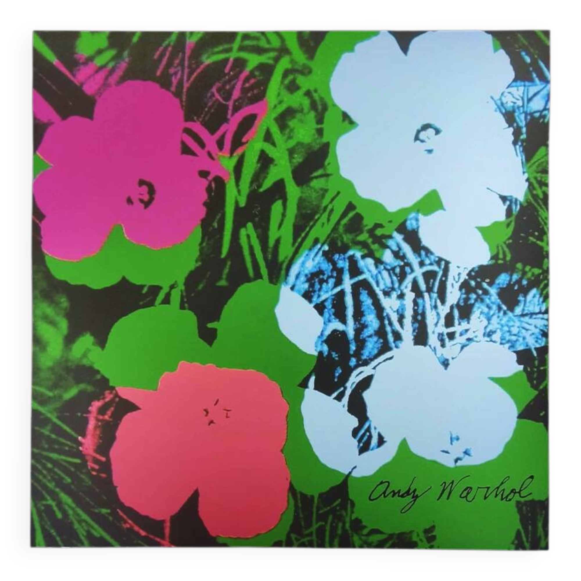 Lithographie en édition limitée "Fleurs" par Andy Warhol, années 1980, publiée par CMOA