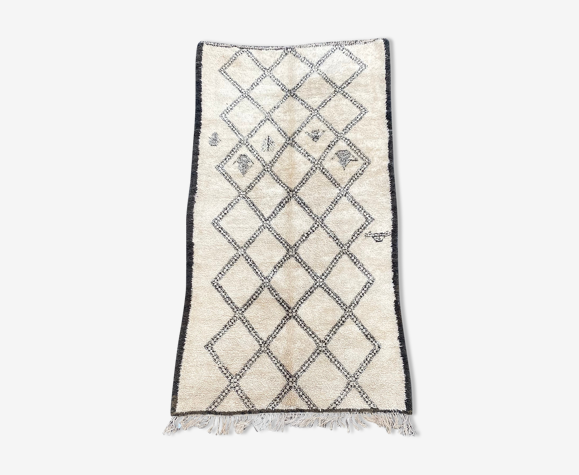 Tapis berbere Beni Ouarain ancien en laine tissé