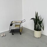 Perforated metal serving trolley style Mathieu Matégot