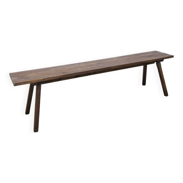 Banc artisanal 1960 brutaliste 175cm
