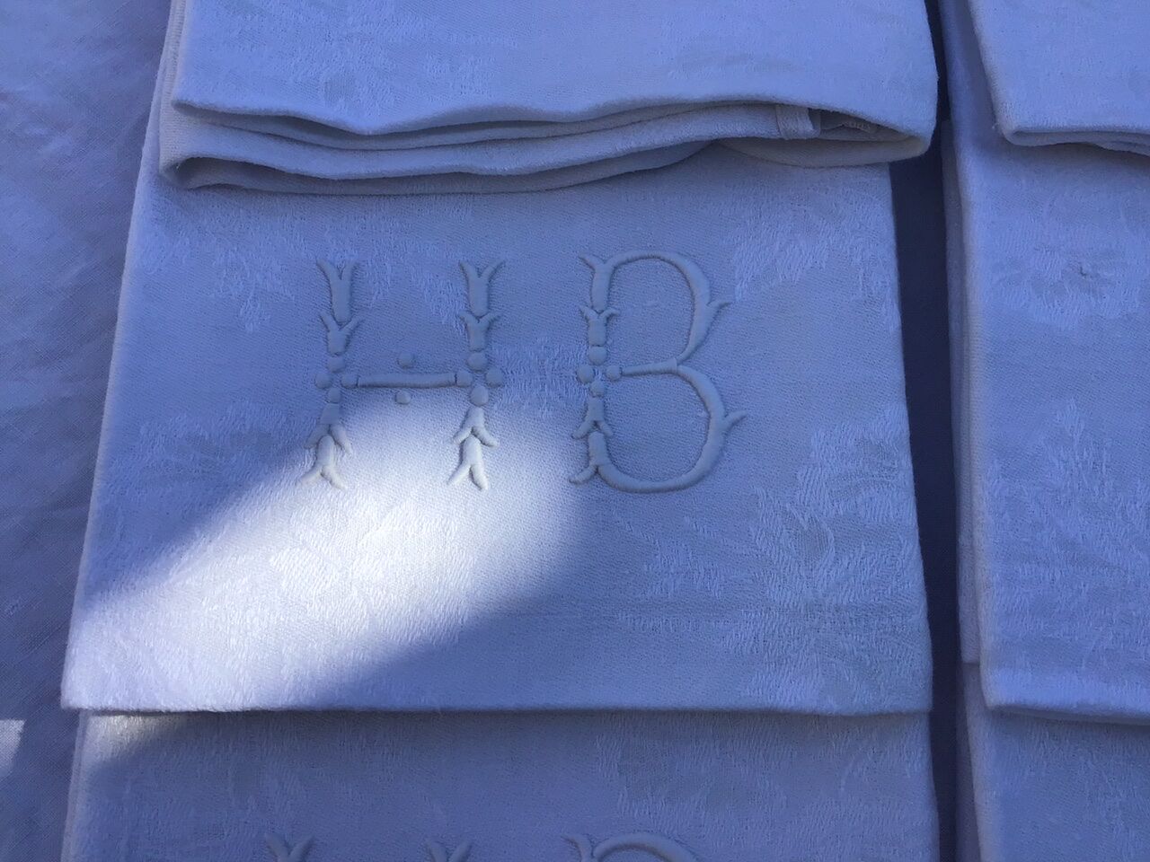 Set of 6 HB art deco napkins