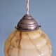 Pair of Art Deco marbled opaline pendant lights, 1920s-30s
