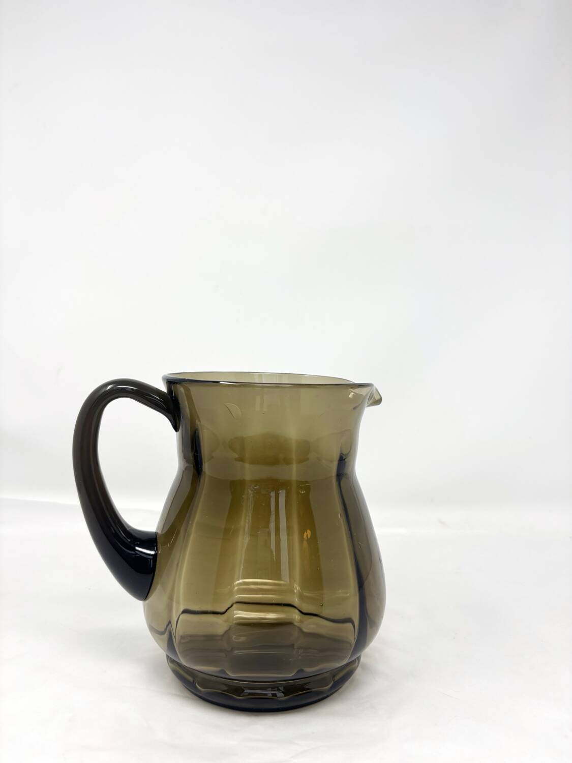 Brown Pressed Glass Jug