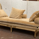 Empire style daybed in patinated and gilded wood XX century