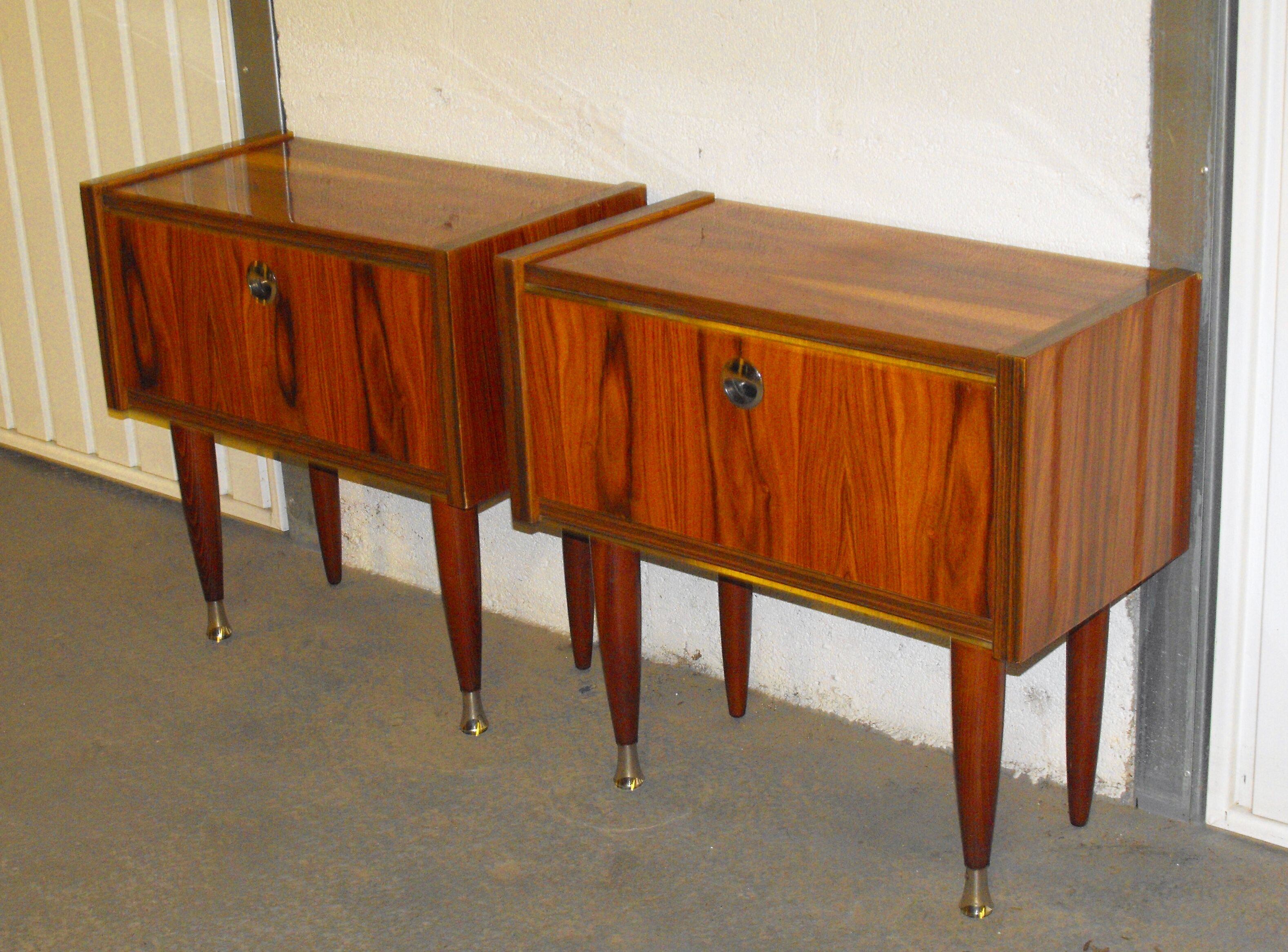 Pair of bedside 50s-60s.