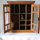 Vitrine de metier ancienne en bois de noyer XXème