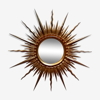 Gilded sun mirror diameter 83cm