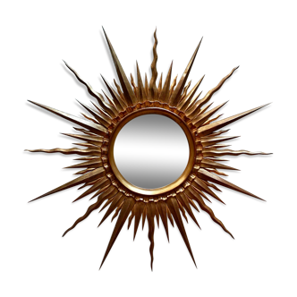 Gilded sun mirror diameter 83cm