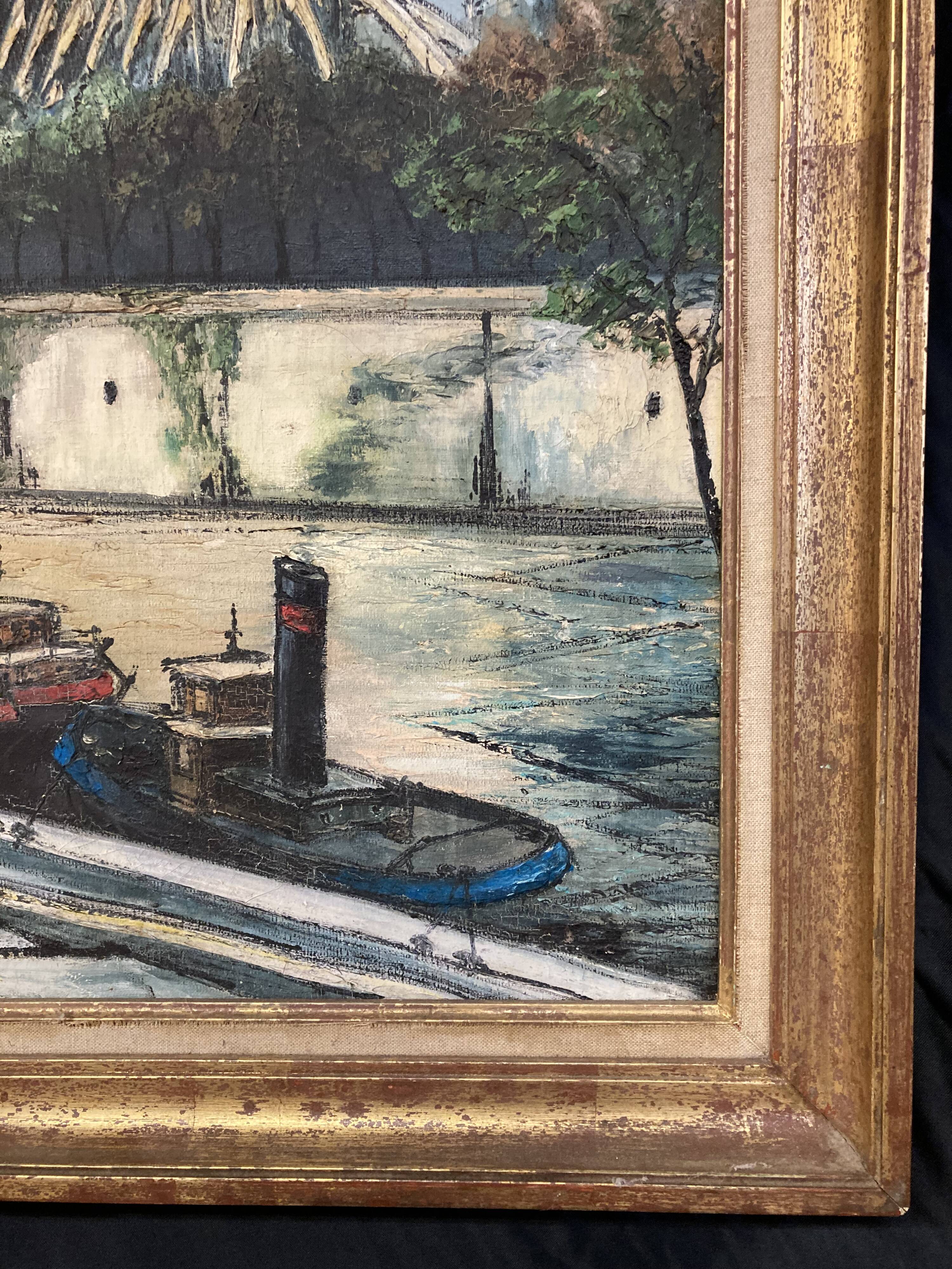 French School, 20th century, Notre-Dame-de-Paris, oil on canvas