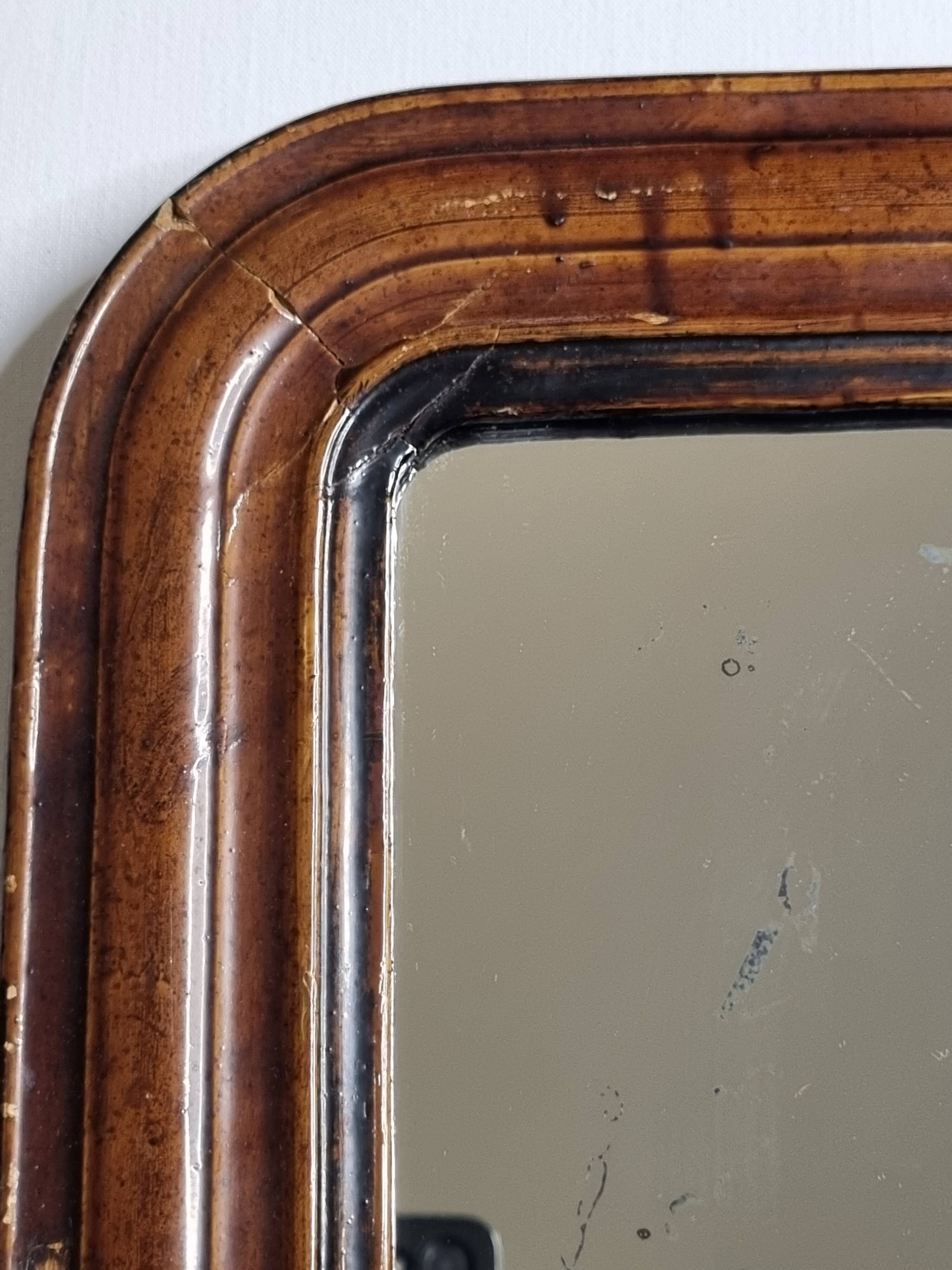 Vintage Louis Philippe style table mirror 37 cm x 32 cm