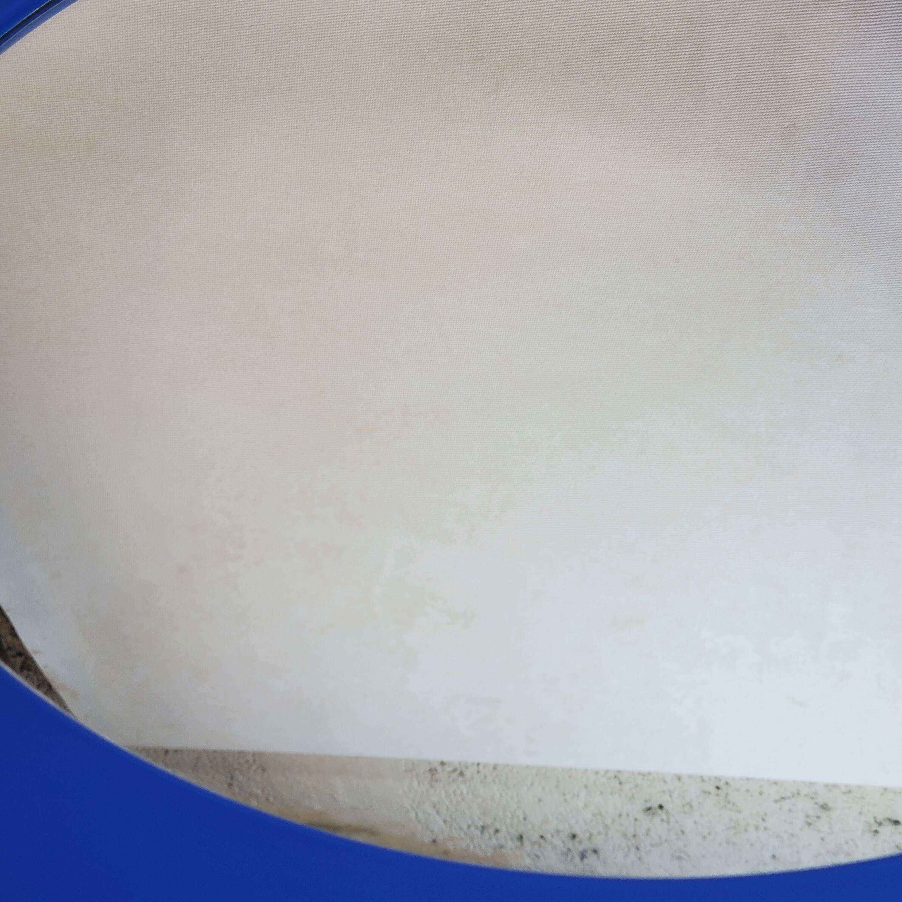 Round wall mirror syla blue frame in vintage plastic