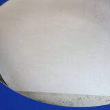 Round wall mirror syla blue frame in vintage plastic