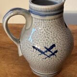 Small stoneware pitcher with salt from Alsace, early 20th century, height 12.5 cm