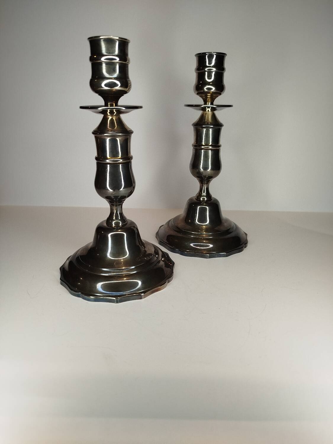 Pair of Saint Medard candlesticks
