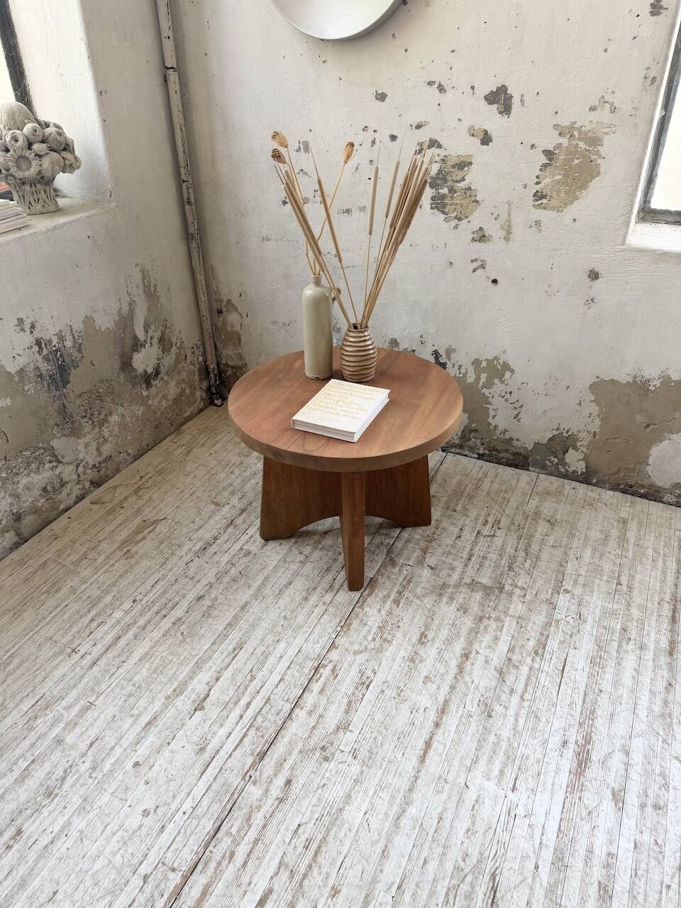 Constructivist gueridon 1950 mahogany