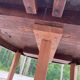 Renovated round extendable dining table made of solid mahogany from the 19th century.