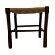 Vintage Wooden Stool With Rope Seat 60s Minimalist
