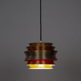 Pair of 2 Swedish vintage pendant lamps Trava by Carl Thore, Granhaga, 1960
