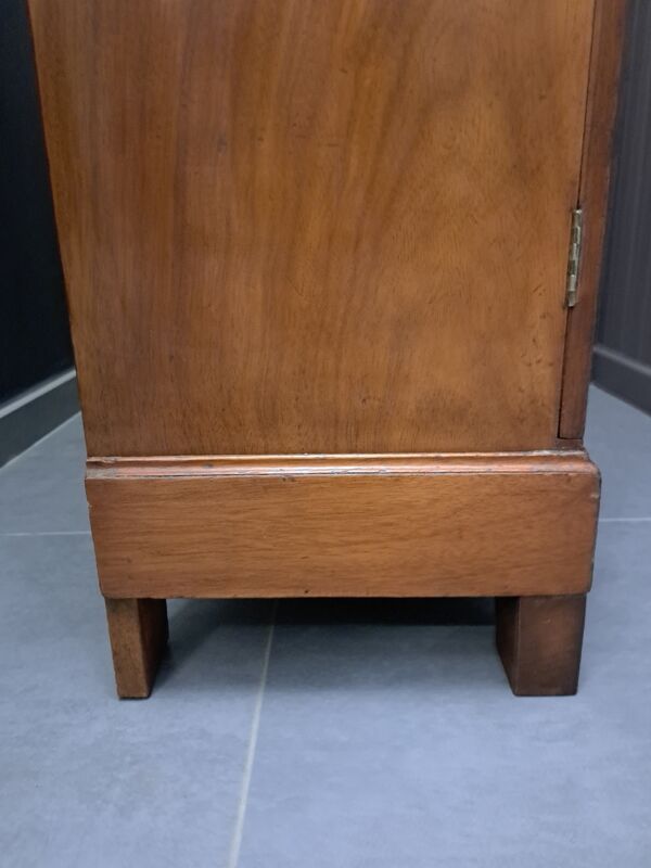 Cartonnier en acajou et cuir