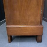 Mahogany and leather cardboard box