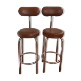 Pair of vintage bar stools 70s