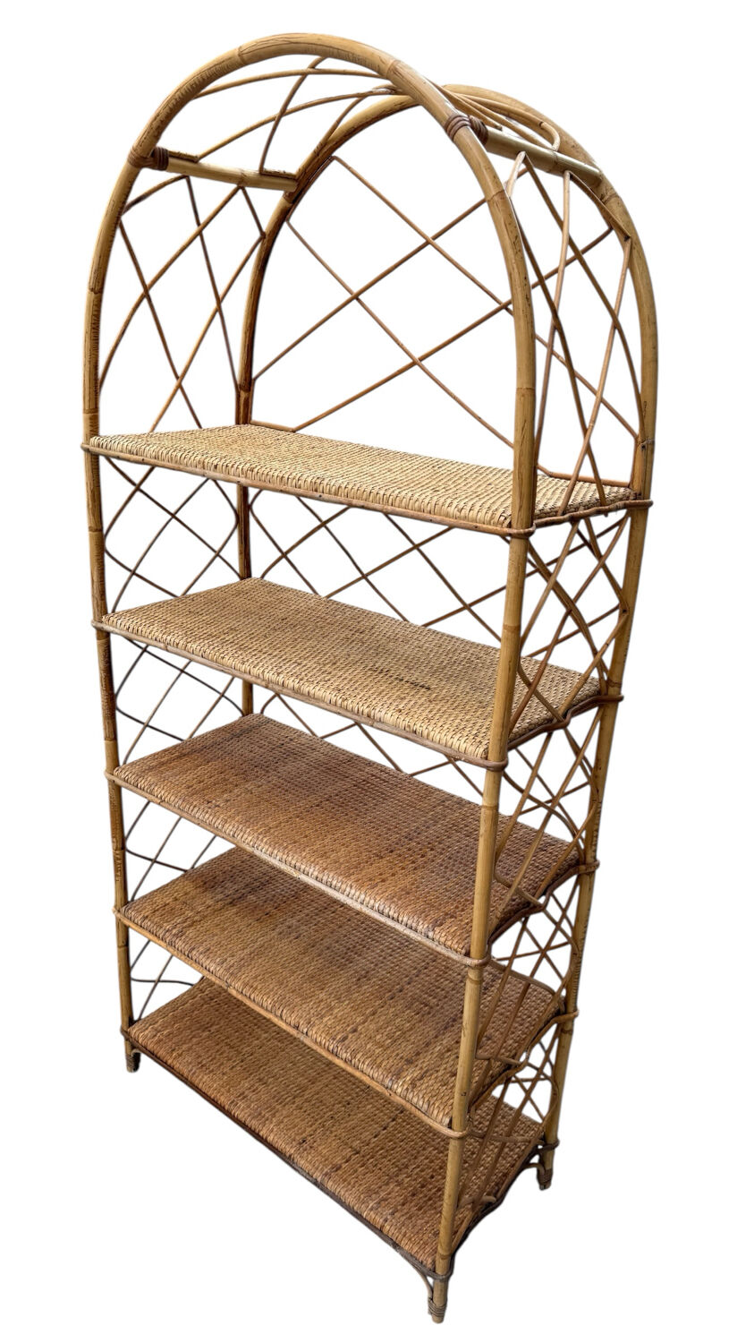 Étagère en Rotin des années 60 France