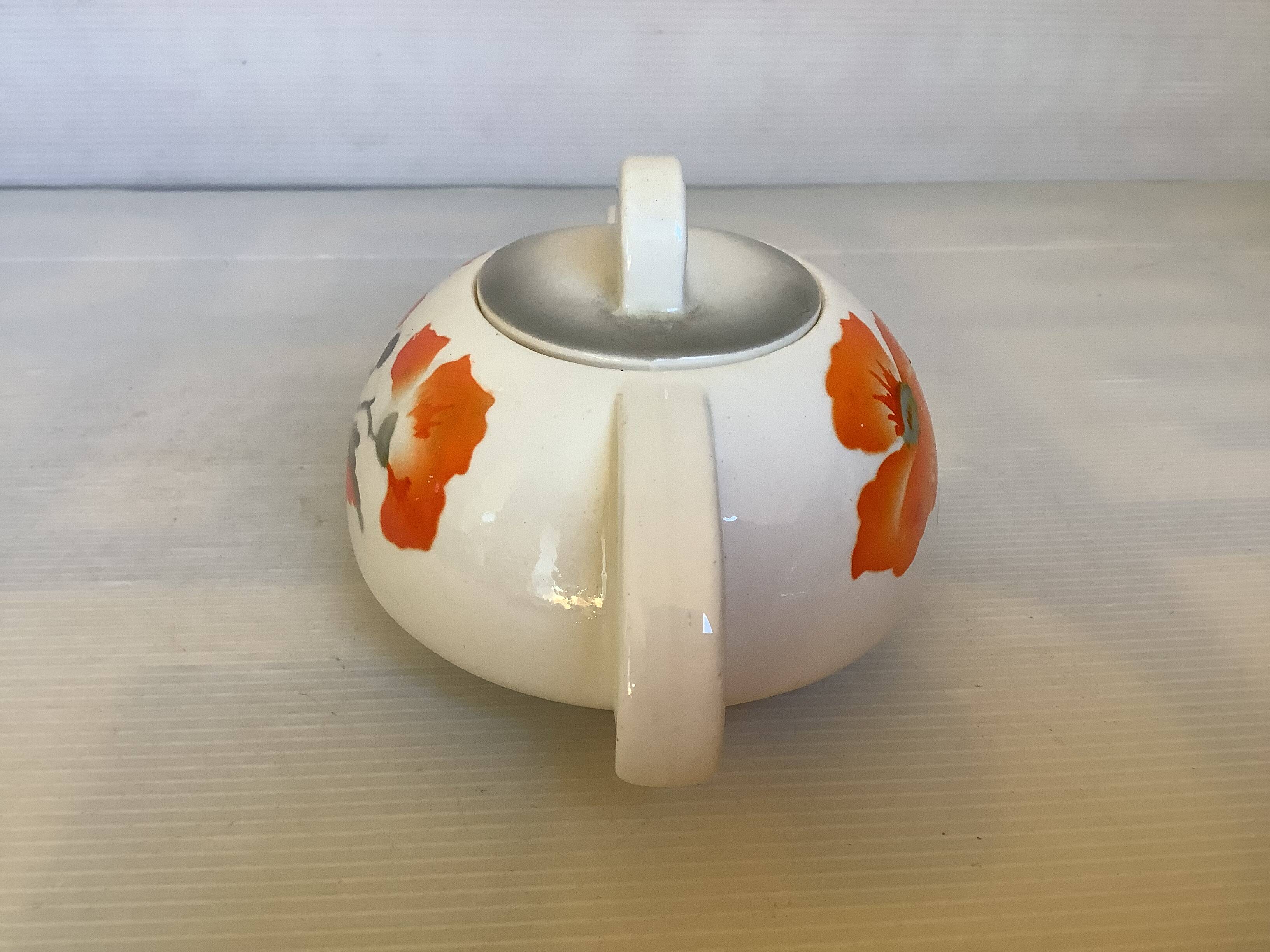 Art Deco flower sugar bowl