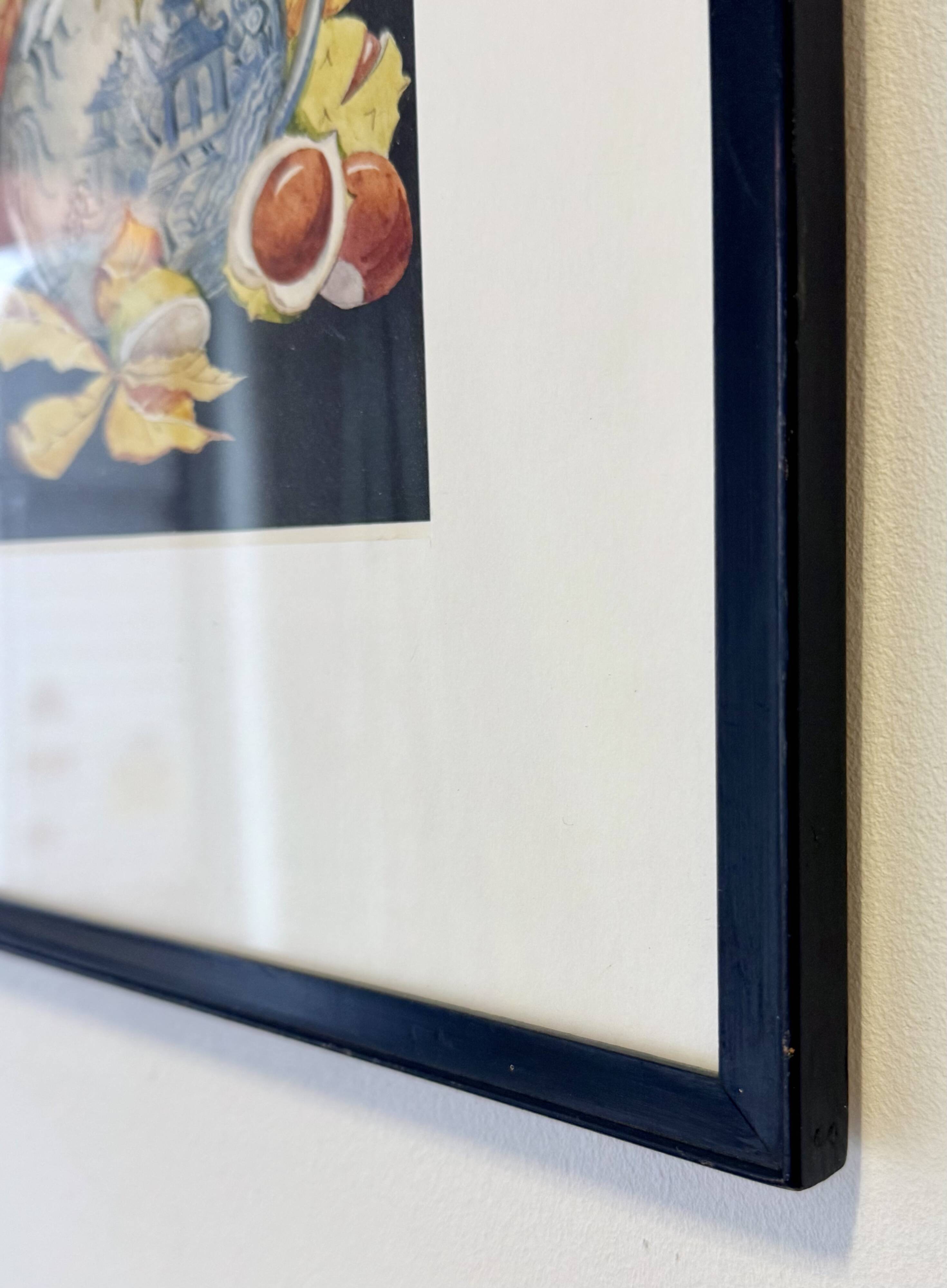 Early 20th Century Still Life Painting with Black Frame