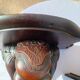 Rare pair of wall-mounted consoles Elephant carved wood J. Derolland